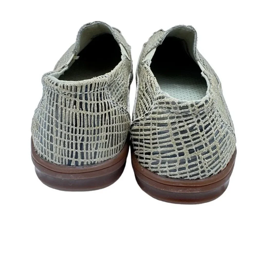 Bernie Mev Pam Women's‎ 8/39 Beige Print Driving Loafers Cushioned NWT $60 MSRP